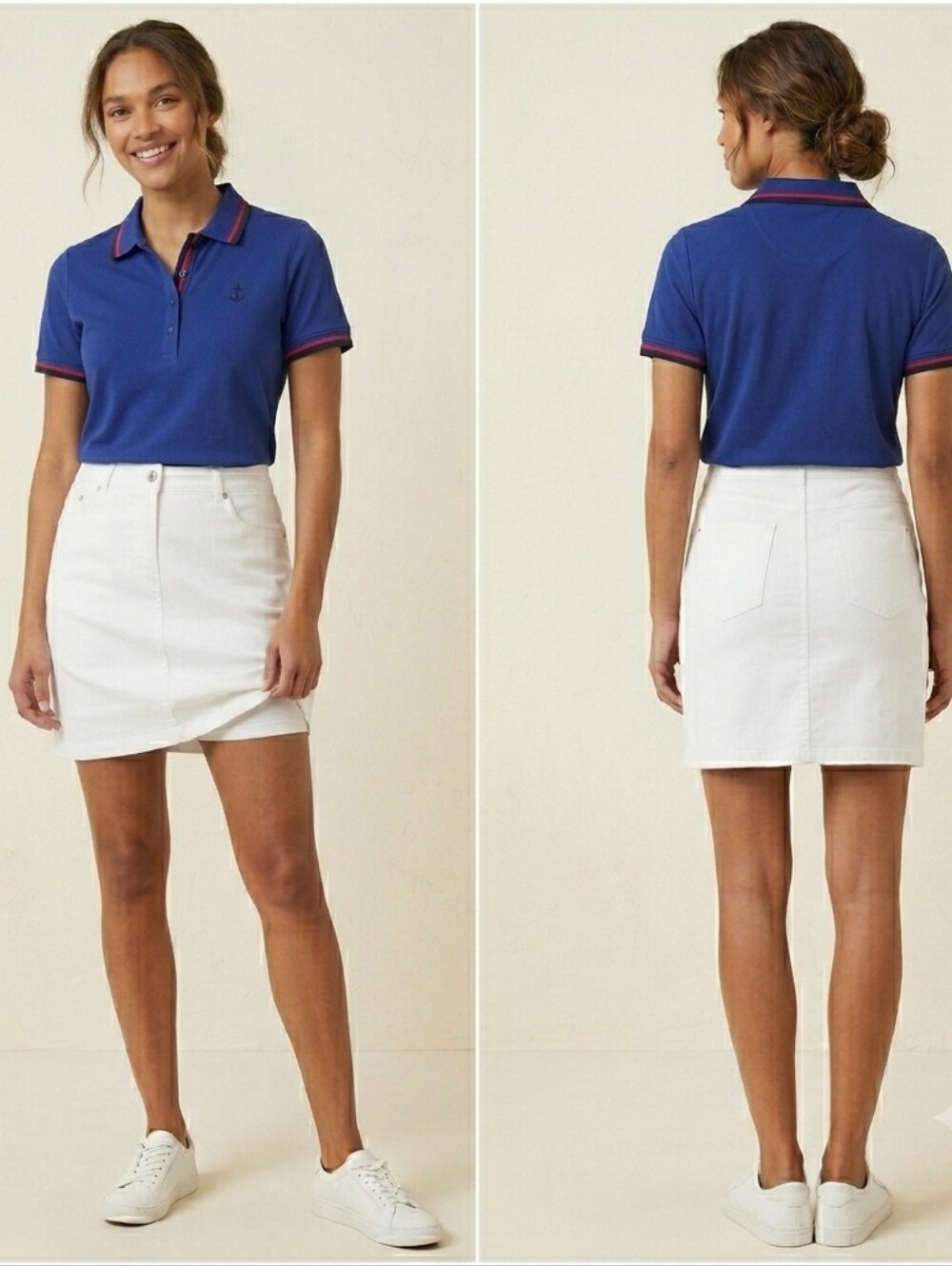 ​Hearts of Palm Classic White Pull-On Stretch Skort - Size 12